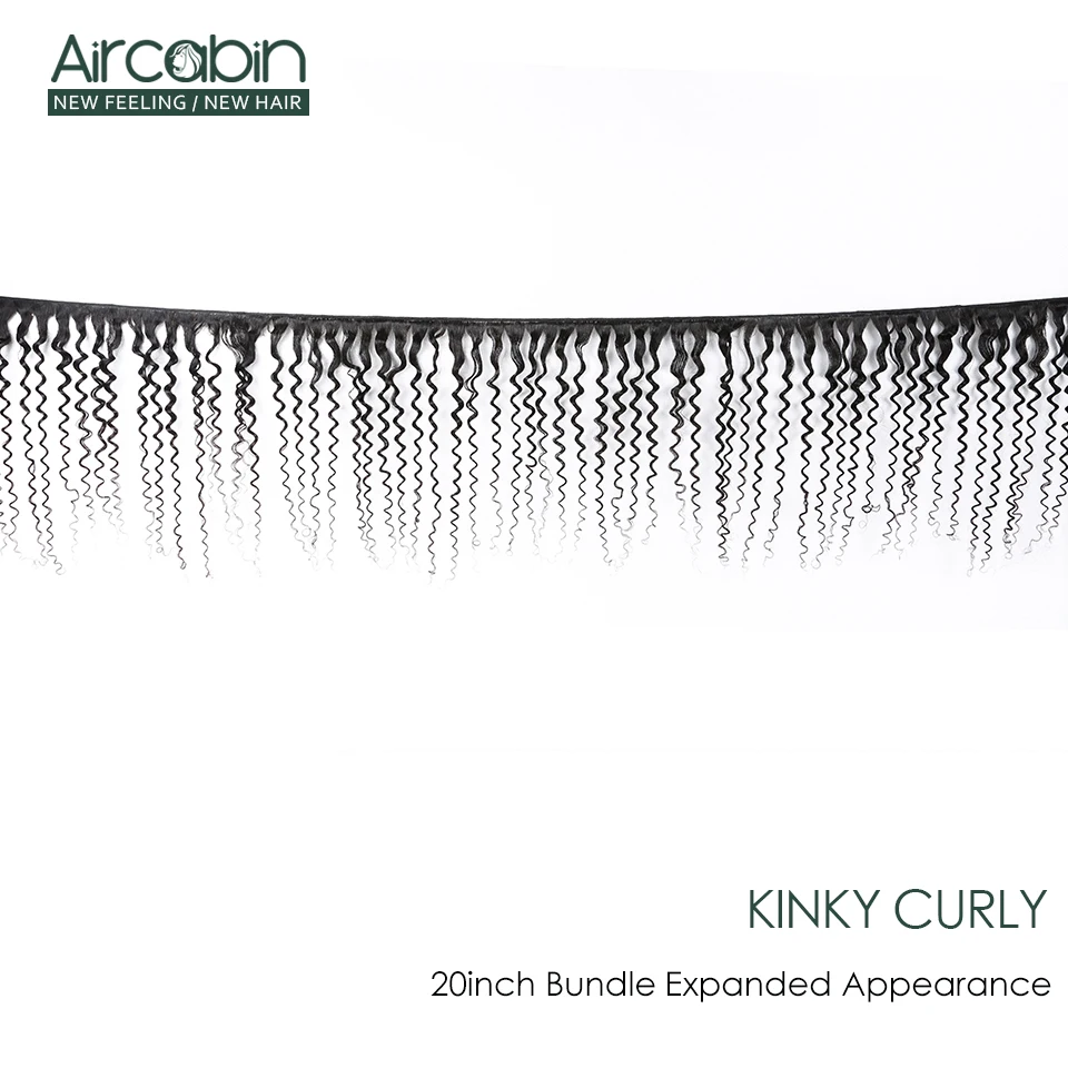 Aircabin пряди кудрявых волос с бразильские волосы закрытием переплетения пучки