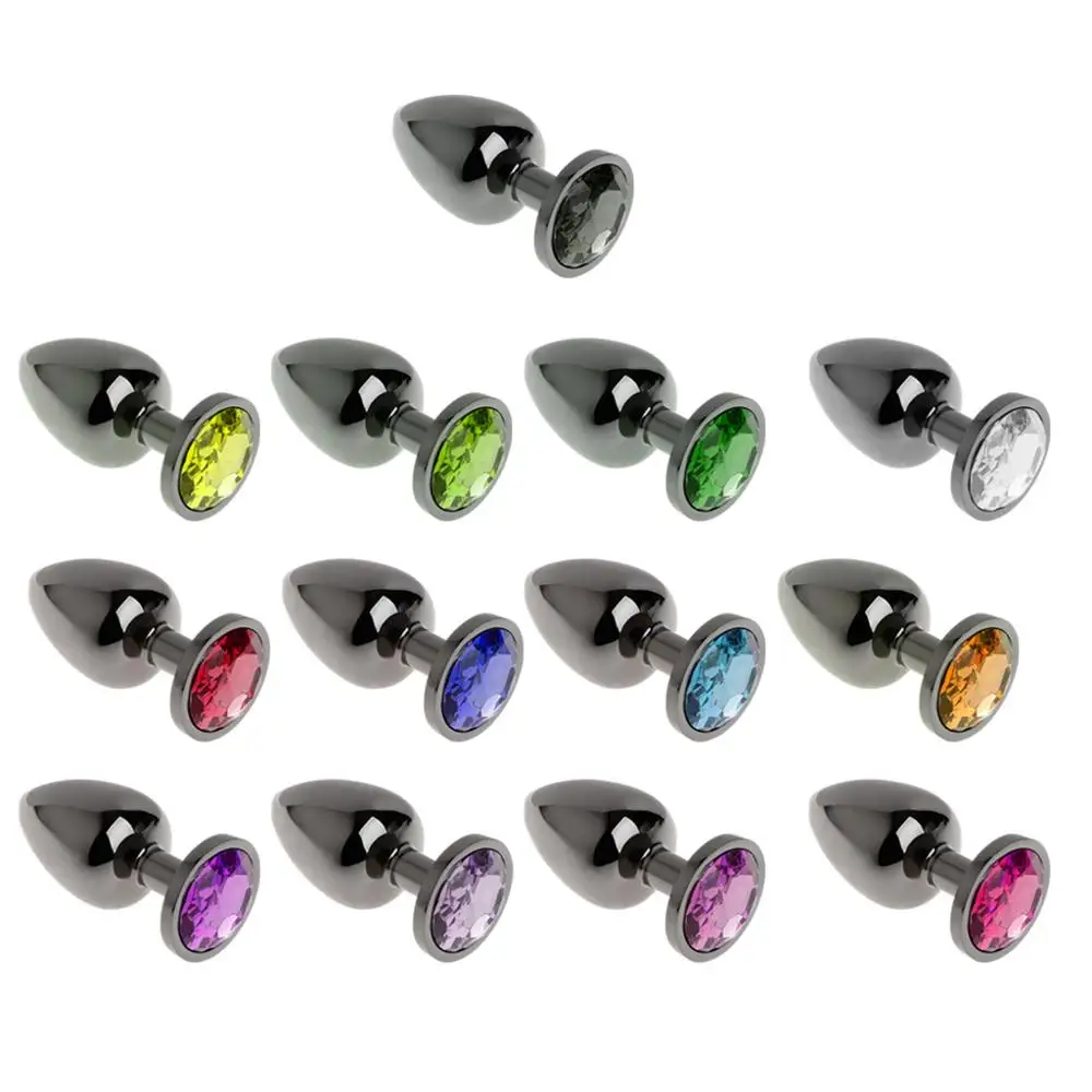 Секс-игрушка Анальная пробка забавная для женщин стразы из алюминиевого сплава с