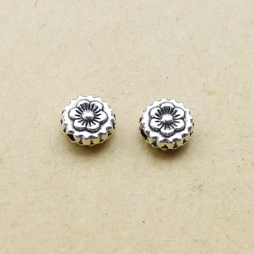 

Supplies For Jewelry Making 20pcs 8*8mm Antique Silver Color Flowers Small Beads Jewelry Components