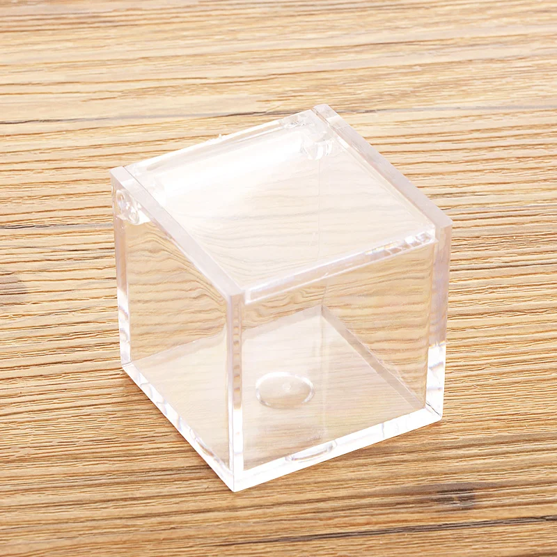 

10/20pcs Square clear diamond boxes empty packaging box custom Logo packing box clear cube box