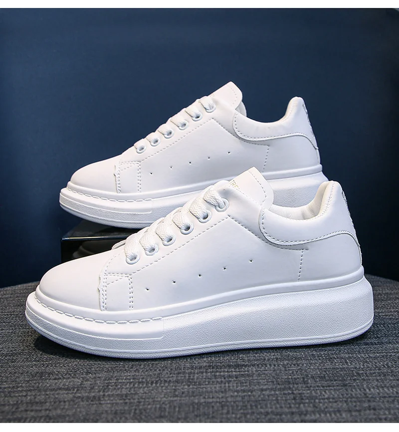 

Women's Sports Shoes White Shoes Thick-soled Increased Lace-up Running Shoes Flat-bottomed Casual Shoes Non-slip Women's Shoes