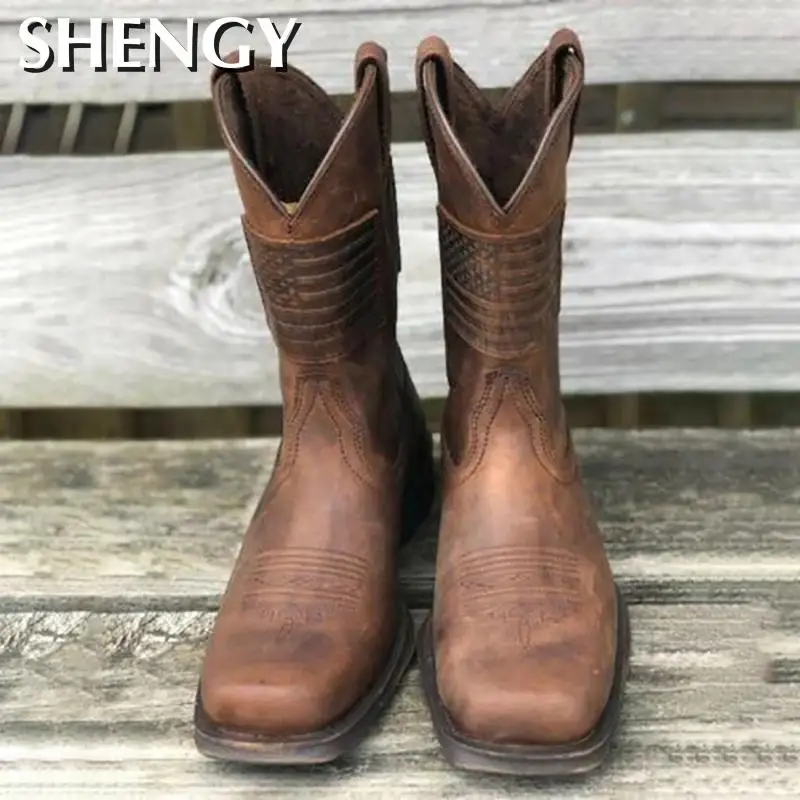 Мужская кожаная Нескользящая повседневная обувь на низком каблуке с круглым