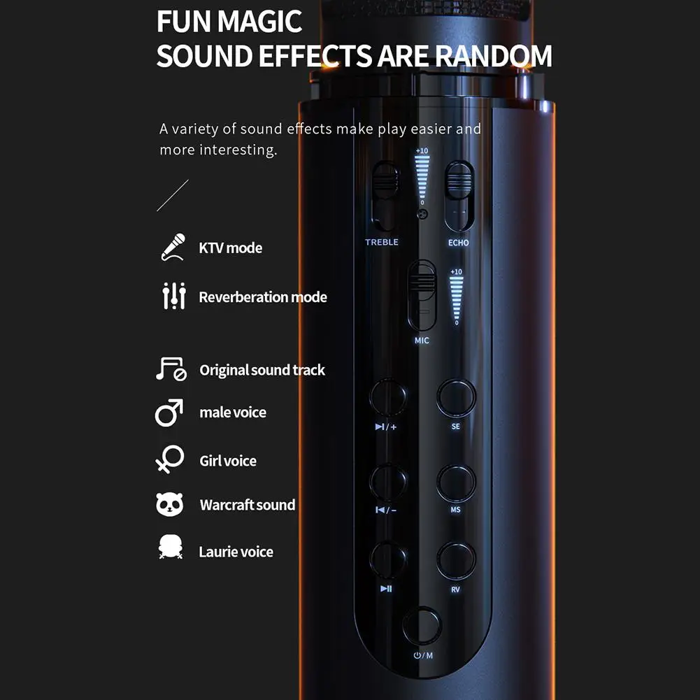 K1 Bluetooth 4 2 караоке микрофон DSP беспроводной профессиональный Динамик ручной плеер