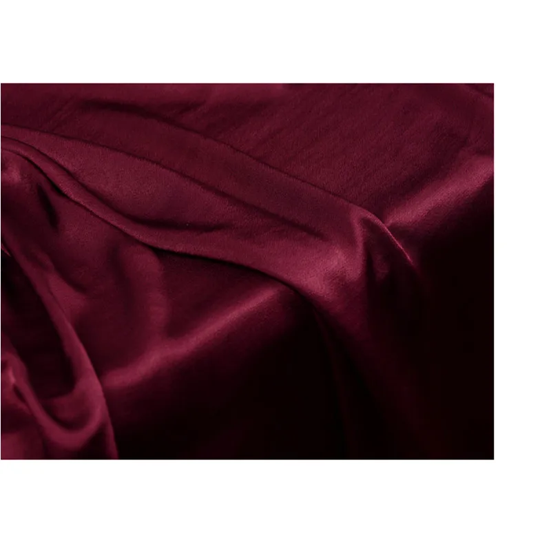 Глянцевый бордовый атласный сатин C617 из 100% хлопка лето/осень тонкое Шелковистое