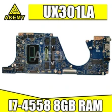 UX301LA I7-4558CPU 8GB RAM mainboard REV2.1 For ASUS UX301L UX301LA Laptop motherboard 90NB0191-R00010 100%Tested free shipping