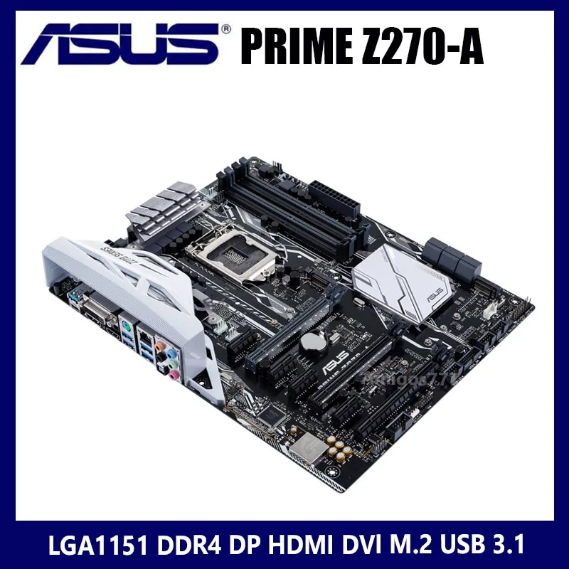 Billig LGA 1151 Asus PRIME Z270-A Motherboard DDR4 PCI-E 3,0 DDR4 3733(OC) M.2 HDMI-Kompatibel Desktop Z270 Placa-Mãe ATX Verwendet