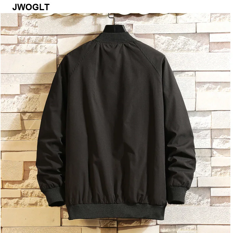 Куртка-бомбер мужская на молнии с воротником-стойкой цвета хаки размеры 4XL 5XL |