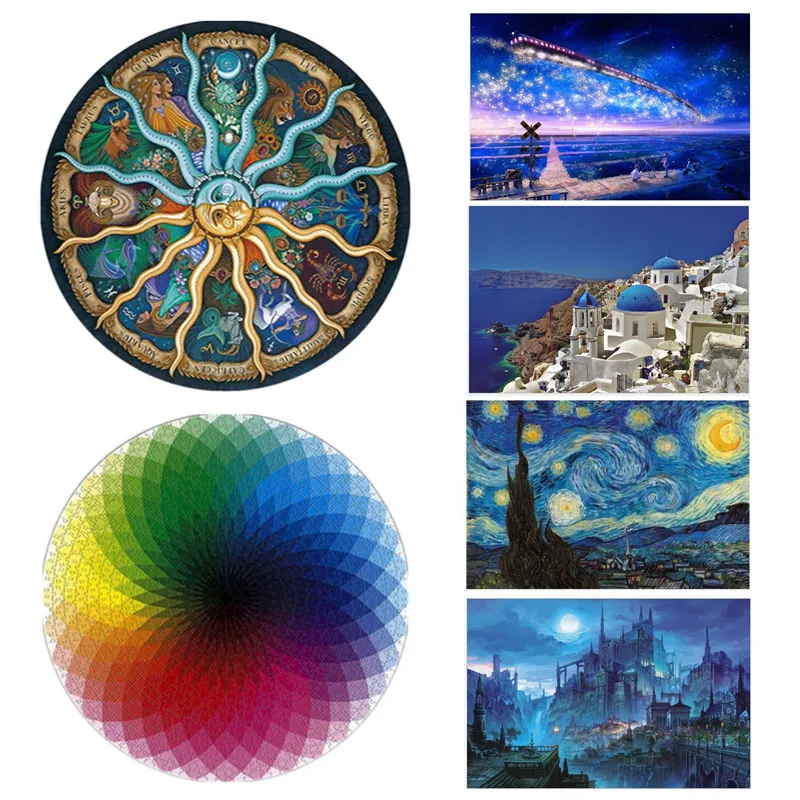 Деревянный 500 частей головоломки 1000 шт. сборки изображения игрушки для взрослых