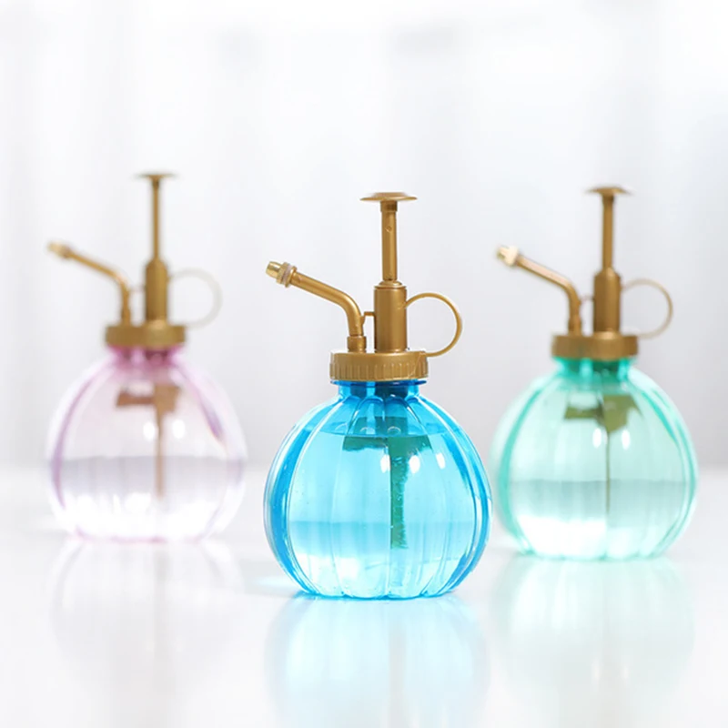 350 мл Пластик спрей бутылка Лейка подвеска Антик Винтаж цветок Стекло бронза