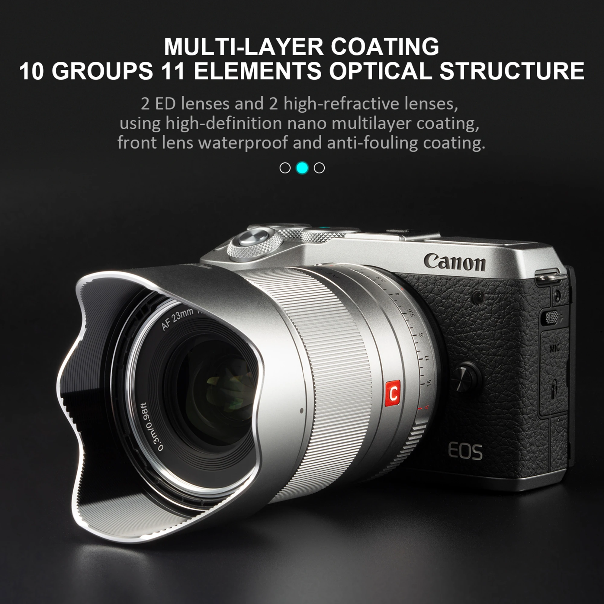 Viltrox 23mm F1.4 STM EF M Auto Focus Cameras Lens Large Aperture Portrait APS-C for Canon EOS Lenses Mark II M3 | Электроника