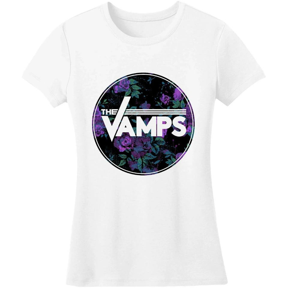 Vamps/осенний топ с цветочным принтом для подростков Белая футболка в стиле хип хоп