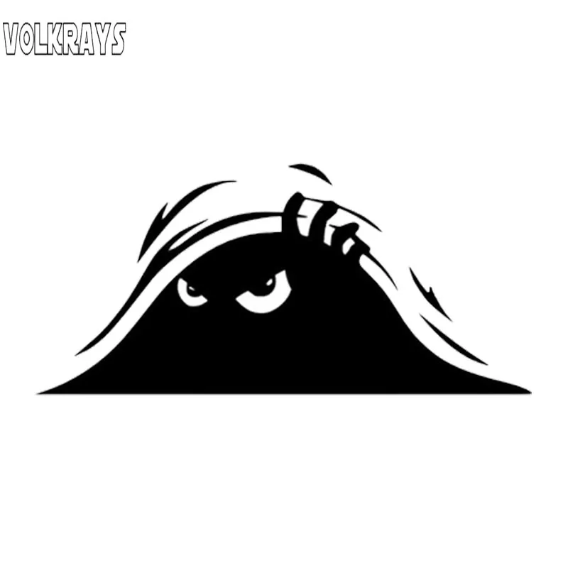 

Модная Автомобильная наклейка Volkrays, аксессуары с изображением монстра-кота, светоотражающая Водонепроницаемая наклейка с царапинами, Вини...