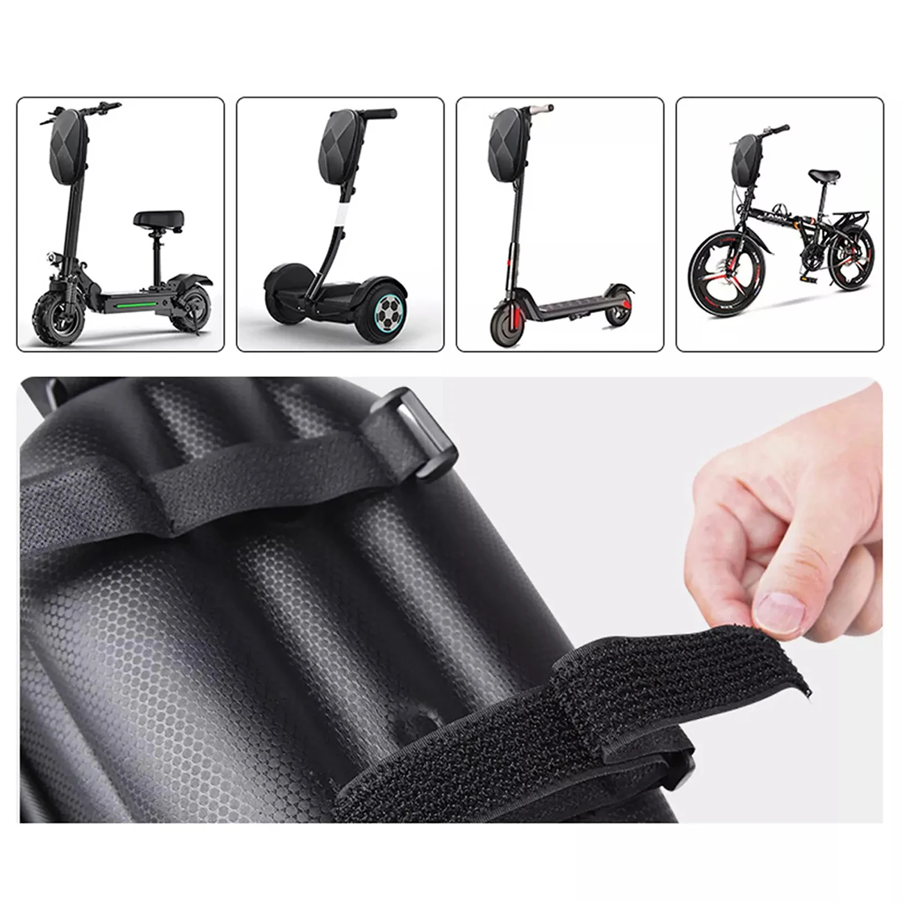 

Electric Scooter Storage Bag EVA Hard Shell Waterproof Scooter Handlebar Bag Front Handle Hanging Storage Bag