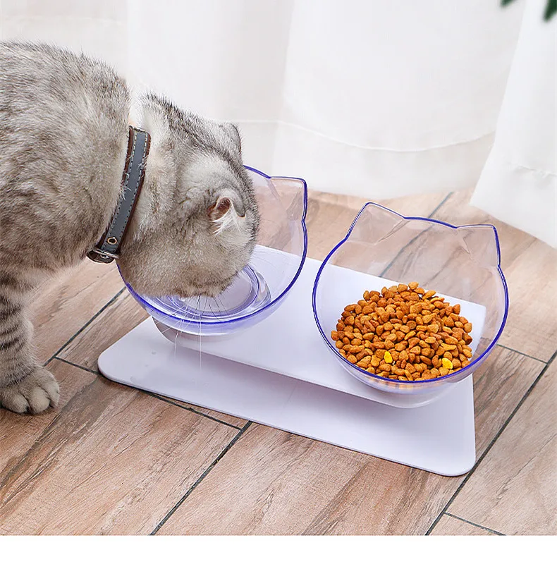 

Нескользящие миски для питомцев, миска для кошек с водой, питание для двойного кота, для защиты шейного отдела позвоночника