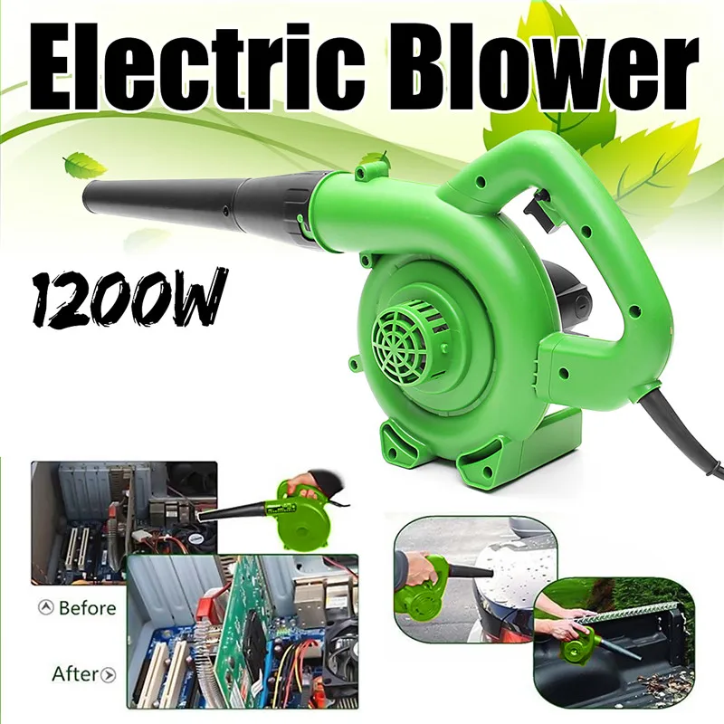 

1200W Portable Electric Air Blower Handheld Garden Leaf Collector Car Computer Cleaner Dust Air Blowing Collecting Machine