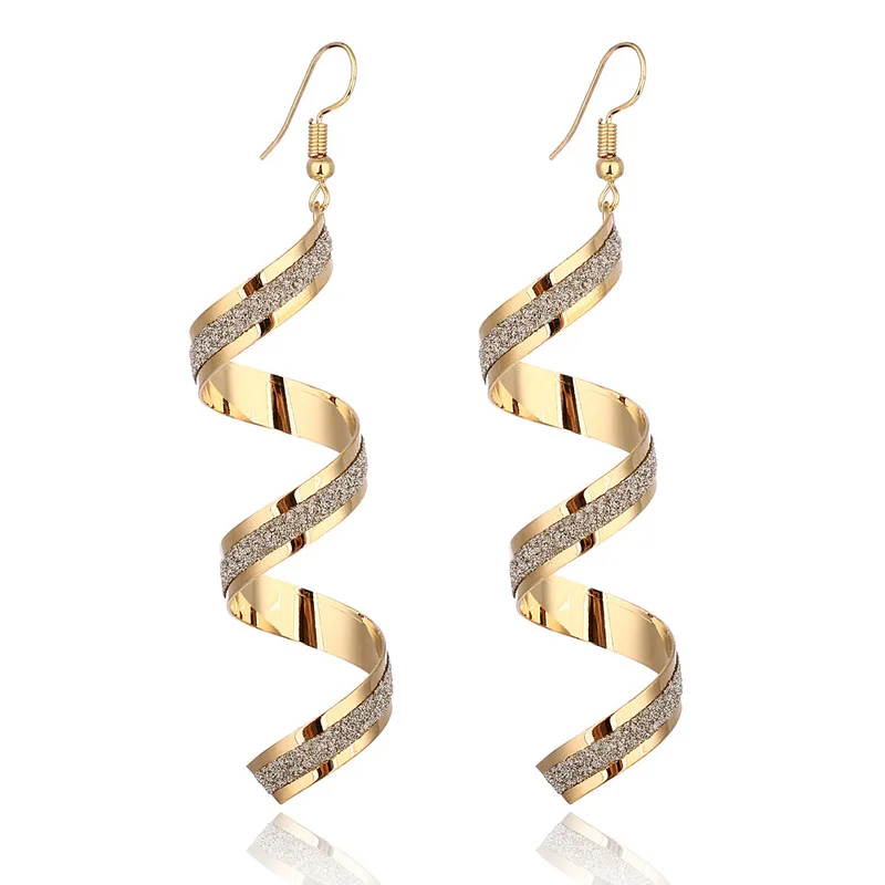 Серьги-гвоздики из Европы и больших клубов витые вращающиеся шлифовальные