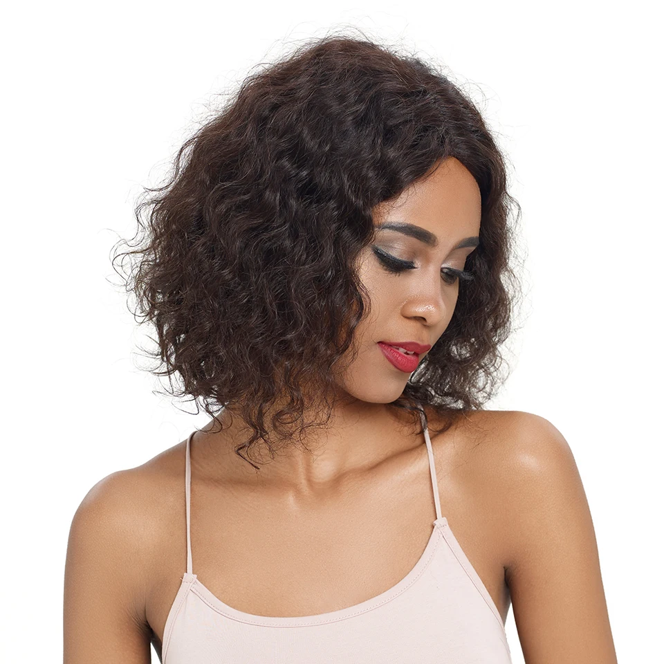 Remy Forte короткие кудрявые человеческие волосы парики на кружеве натуральные
