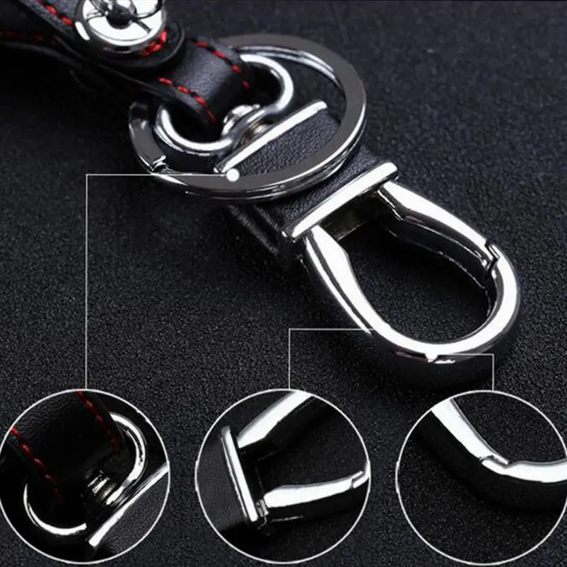 Новые 3 кнопки черного цвета из искусственной кожи Автомобильный Брелок