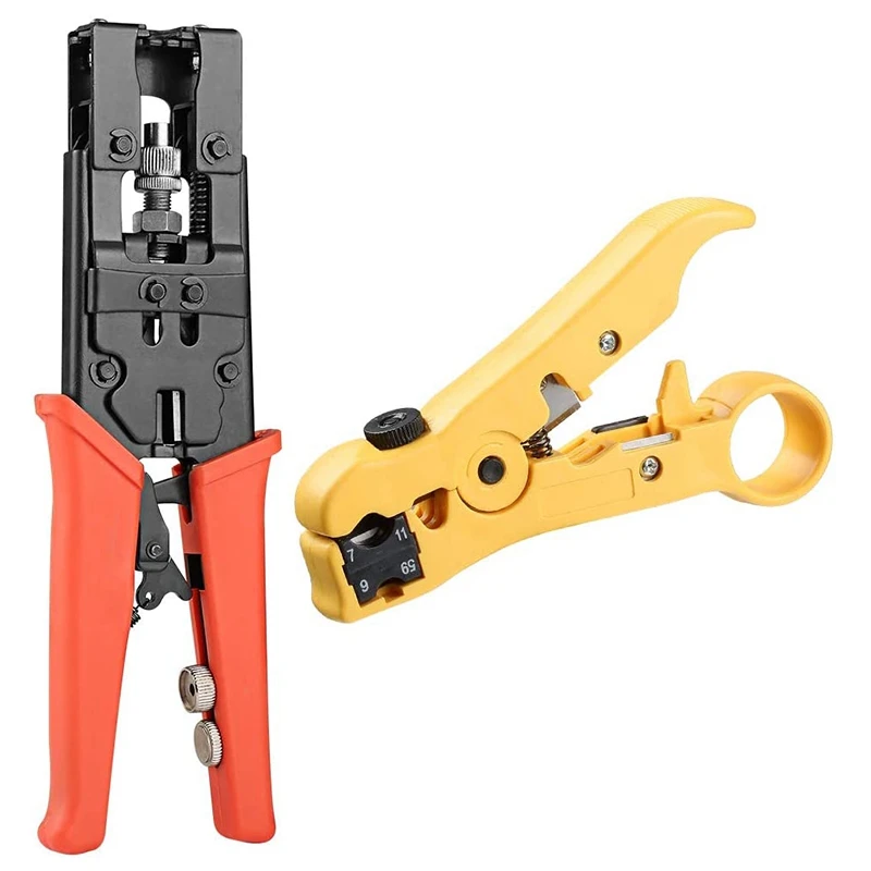 Многофункциональный коаксиальный кабель RG11 RG6 инструмент для сжатия кабеля F BNC RCA