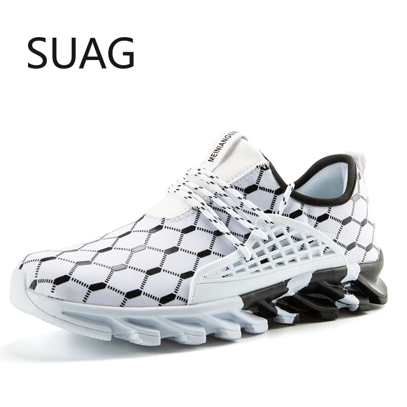Мужские кроссовки для бега Blade легсветильник дышащие белые тенниса прогулок