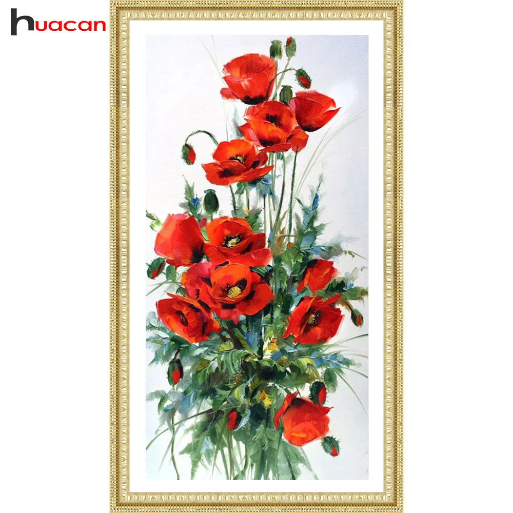 Huacan 5D алмазная вышивка цветок картина Стразы Алмазная Цветочная полная