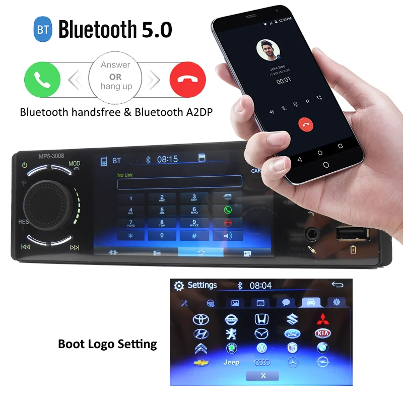 $245.69 PHYEE 1 Din Car Radio Mirror Link Bluetooth Handsfree 4