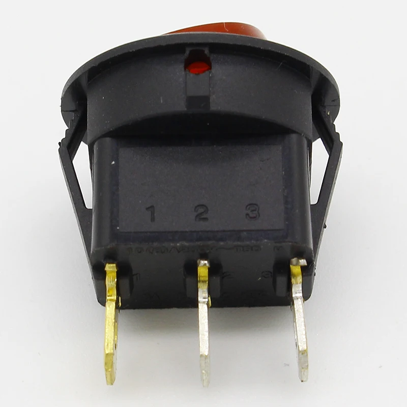 Фото Акция! 10 шт. круглый клавишный переключатель ON-OFF SPST 6A/250V 10A/125V AC №2