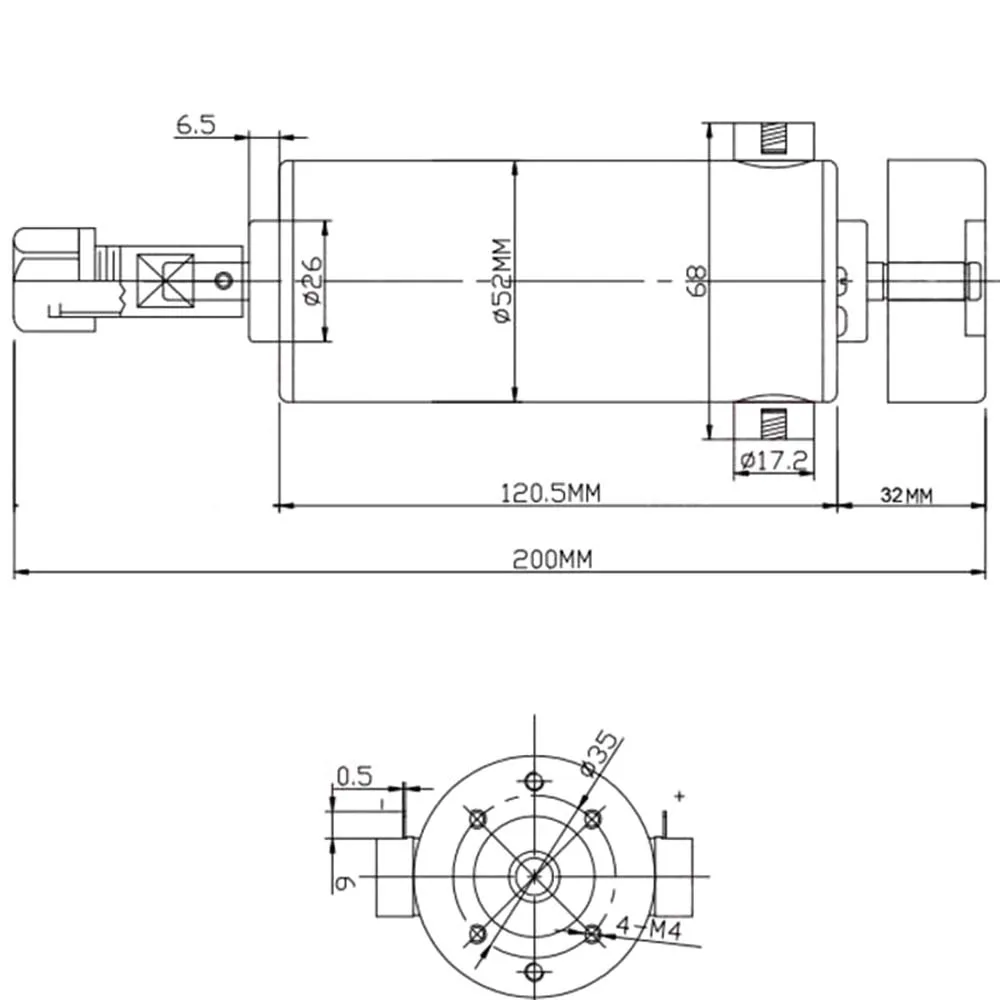 С воздушным охлаждением 0.5kw CNC spindleMotor Kit ER11 патрон 500 Вт мотор шпинделя+ регулятор скорости питания для гравировки