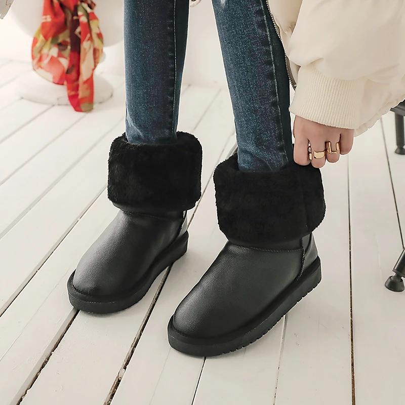 MoonMeek/Новое поступление 2020 года модные зимние ботинки удобная женская обувь на