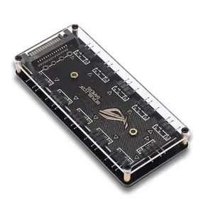 Новинка; 10 Порты RGB вентилятор хаб ПК настольный компьютер 5V 3PIN ARGB удлинитель сплиттер SATA Мощность адаптер Поддержка для Gigabyte MSI ASUS