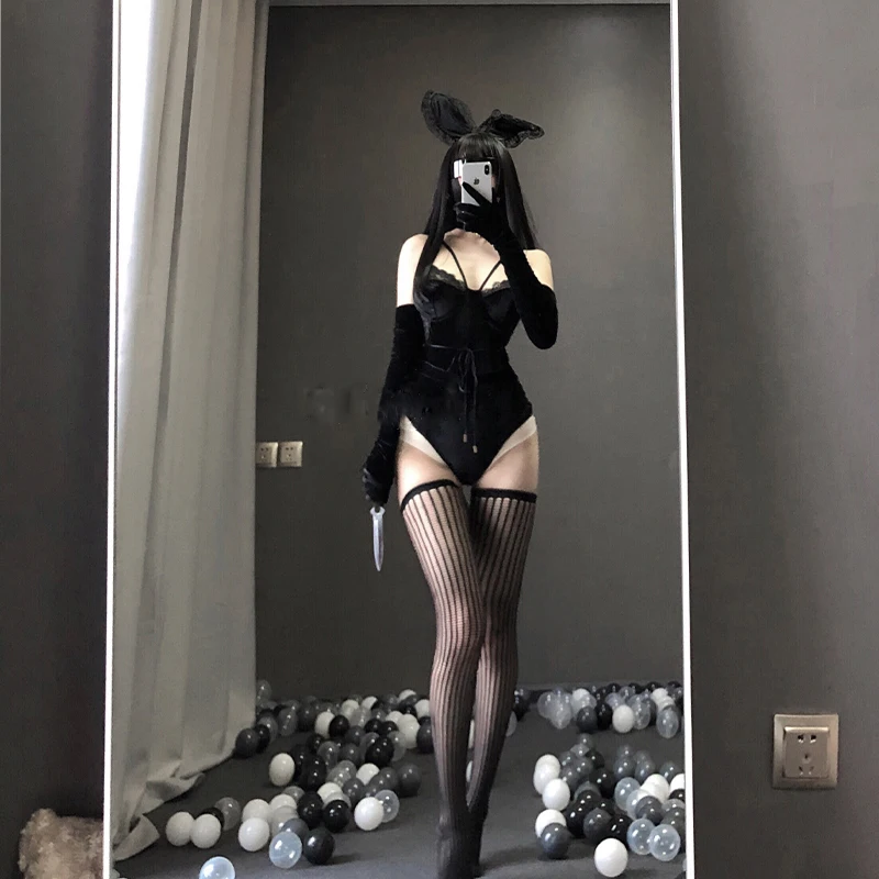 

Erotische Outfit fr Frau Bunny Girl Sexy Anime Cosplay Kostm Kaninchen Body Gewickelt Brust eschenk fr Freundi Farben