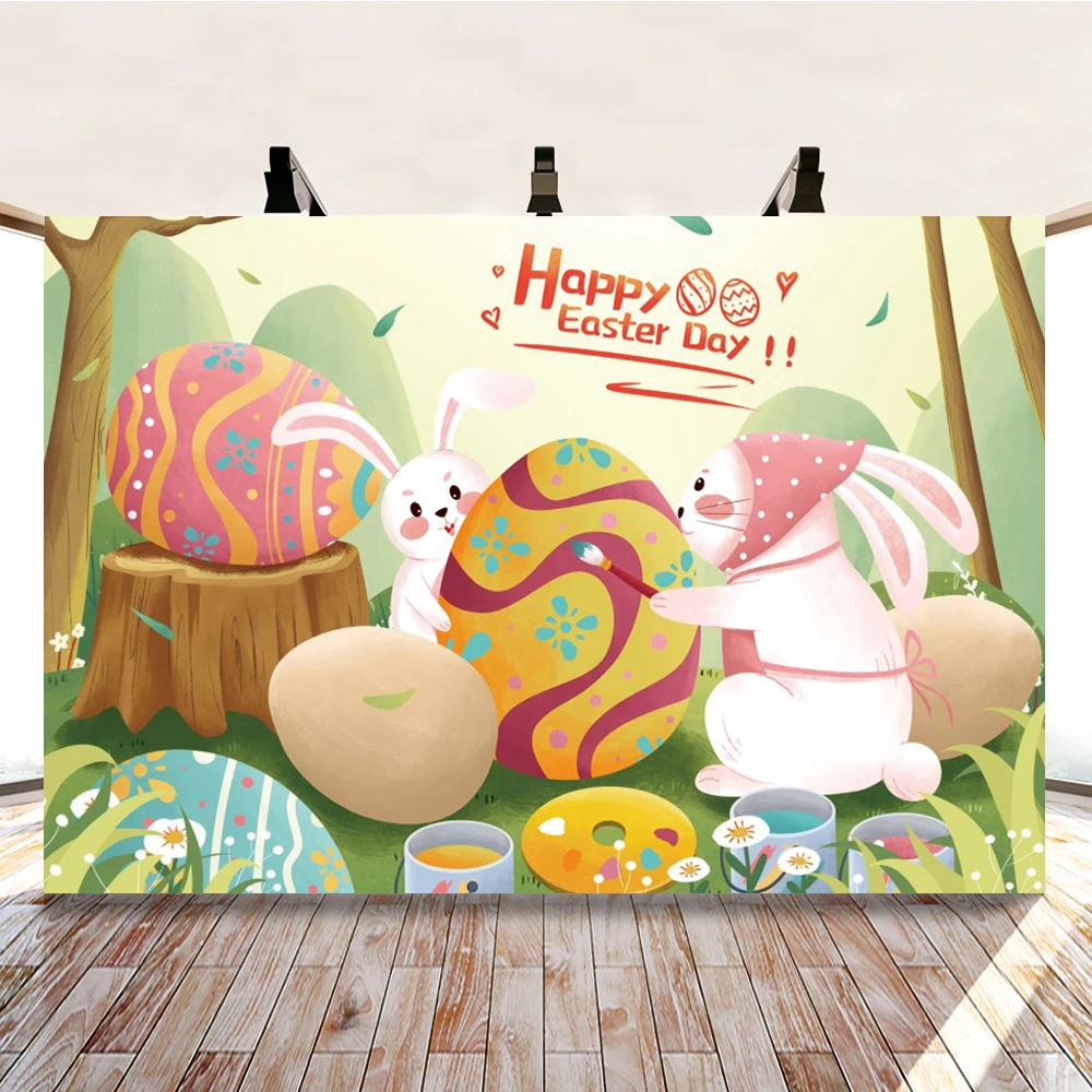 

Yeele мультфильм пасхальные яйца кролик лес Детские Детский фон для фотосъемки с изображением фотографические украшения Фоны Фотофон для студийной съемки