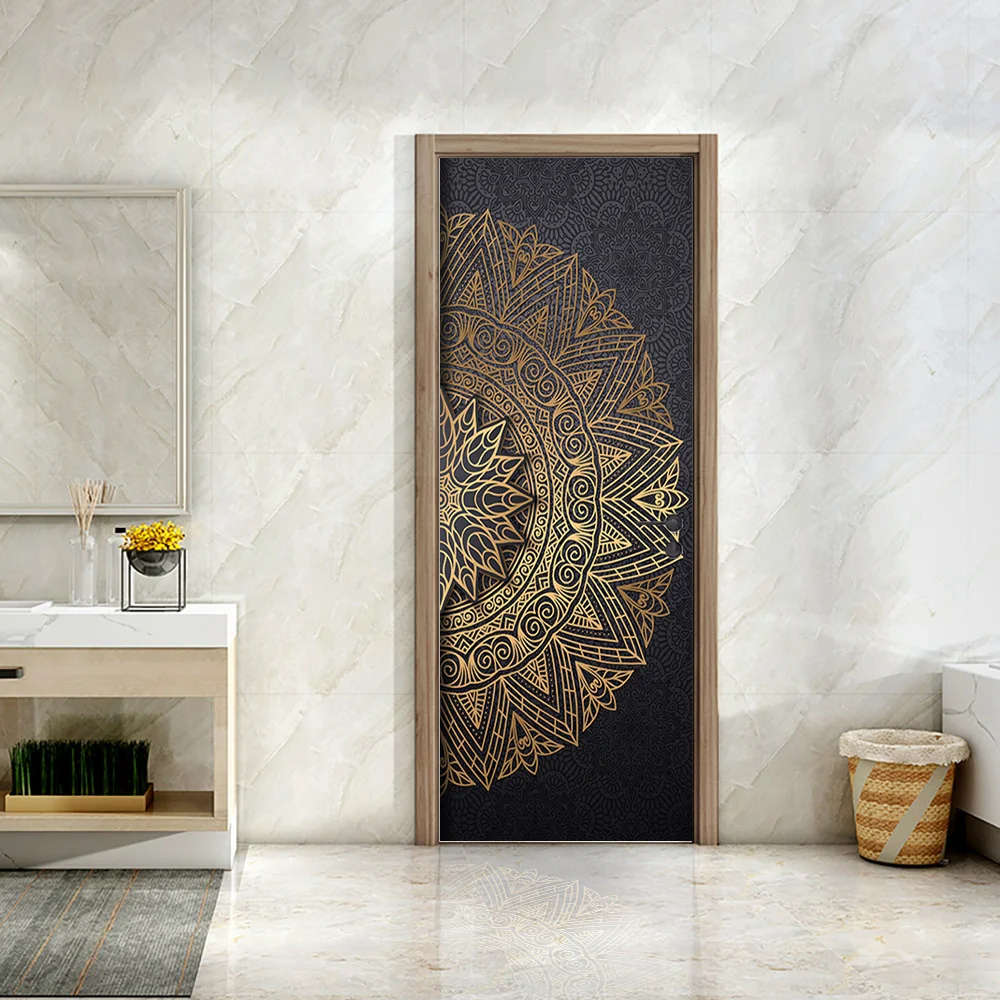 Самоклеящиеся водонепроницаемые дверные наклейки из ПВХ современные