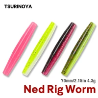 tsurinoya ned rig soft fishing lure stick worm 70mm 4 3g 10pcs floating soft baits artificial bass pike lure