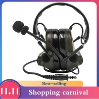tciheadset tactical headset comtac ii airsoft military headset noise reduction headphones hunting hearing protection earmuffs