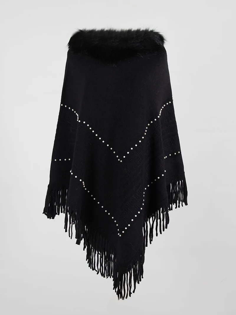 пончо женское Cloak Winter Knitted Cashmere Poncho Capes Shawl Cardigans Sweater Coat накидка ponchos and capes poncho |