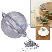 free shipping 500pcs lot stainless steel tea pot infuser sphere mesh strainer ball 5cm stainless steel