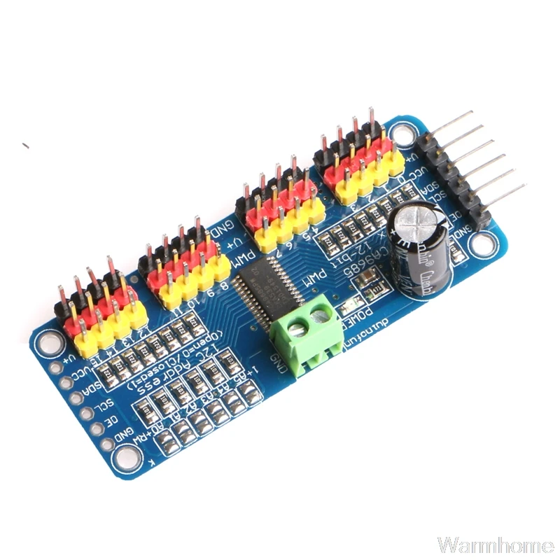 PWM сервопривод I2C 16 каналов 12-битный модуль для робота Raspberry Pi S16 20 Прямая поставка |