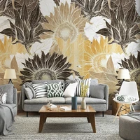 custom 3d floral wallpaper indoor flower design murals sunflower wall paper for living room bedroom decoration papel de parede