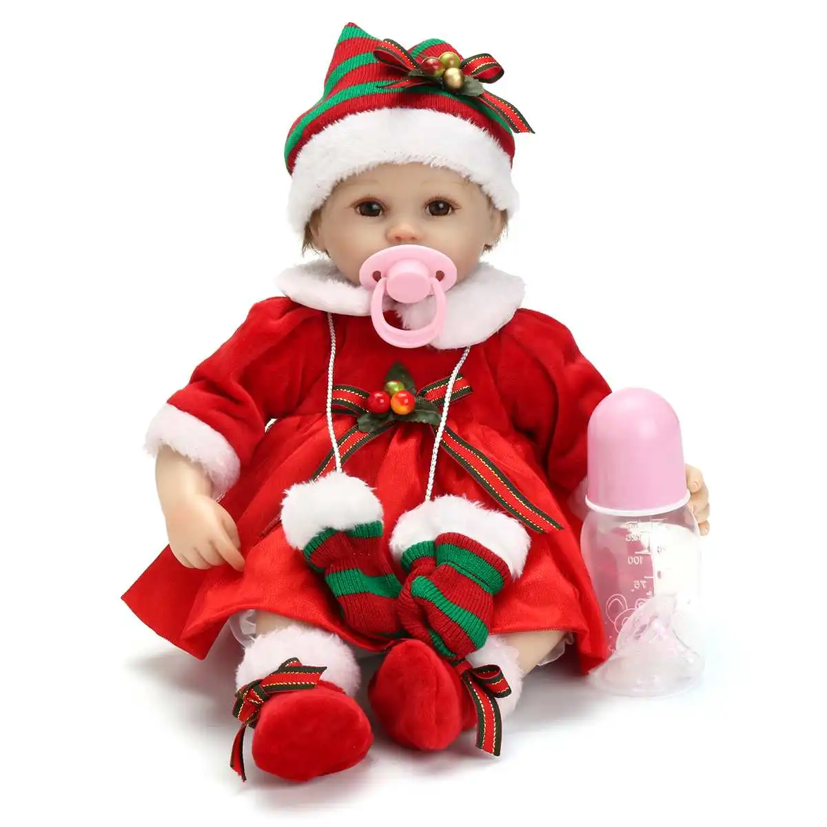 

Reborn Baby Girl Soft Small Dolls Full Body Silicone Realistic 42cm For Kids Birthday Gift Christmas Surprise