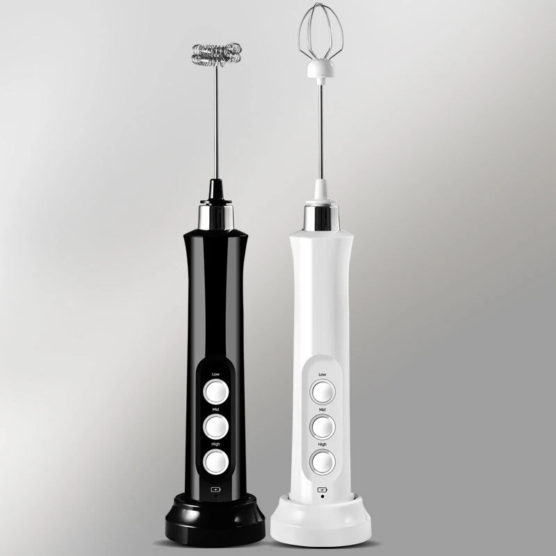 3 в 1 портативный Перезаряжаемый Электрический вспениватель молока