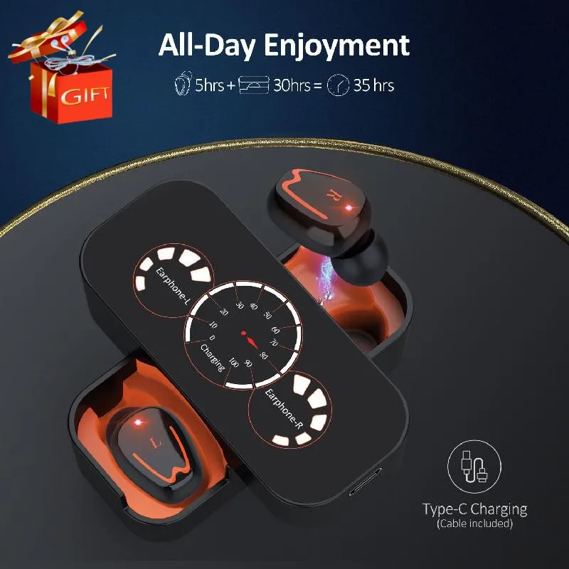 

Гарнитура Bluetooth, бинауральная частная модель, черная технология, Беспроводная стереогарнитура Tws, спортивный цифровой дисплей