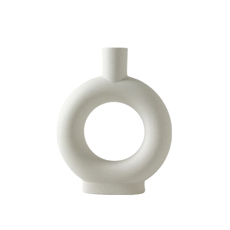 

Europe Ceramic Vase Small Mouth Flower Arrangement Decoration Vases Tabletop Crafts Vases Home Decoration Wedding Gifts
