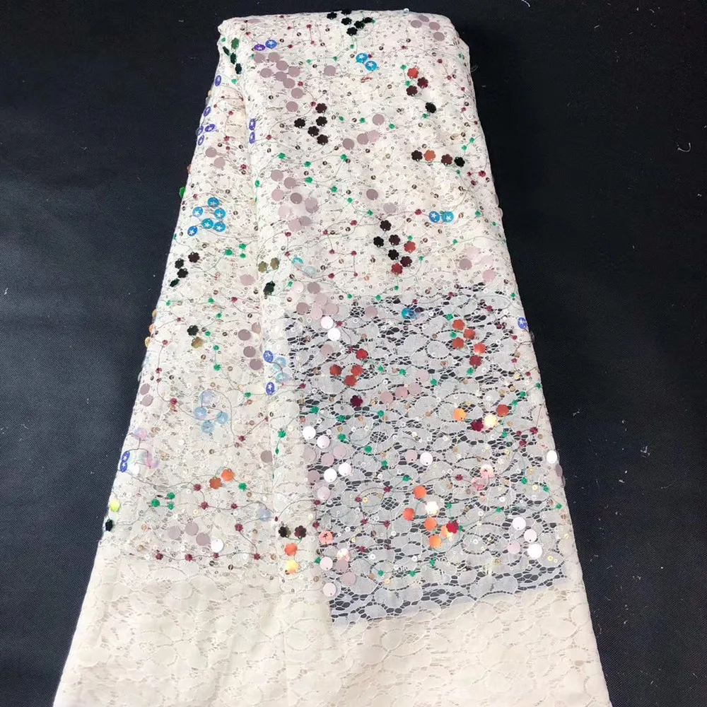 Горячая Распродажа французское кружево вышивка пайетками/белая хлопковая нить