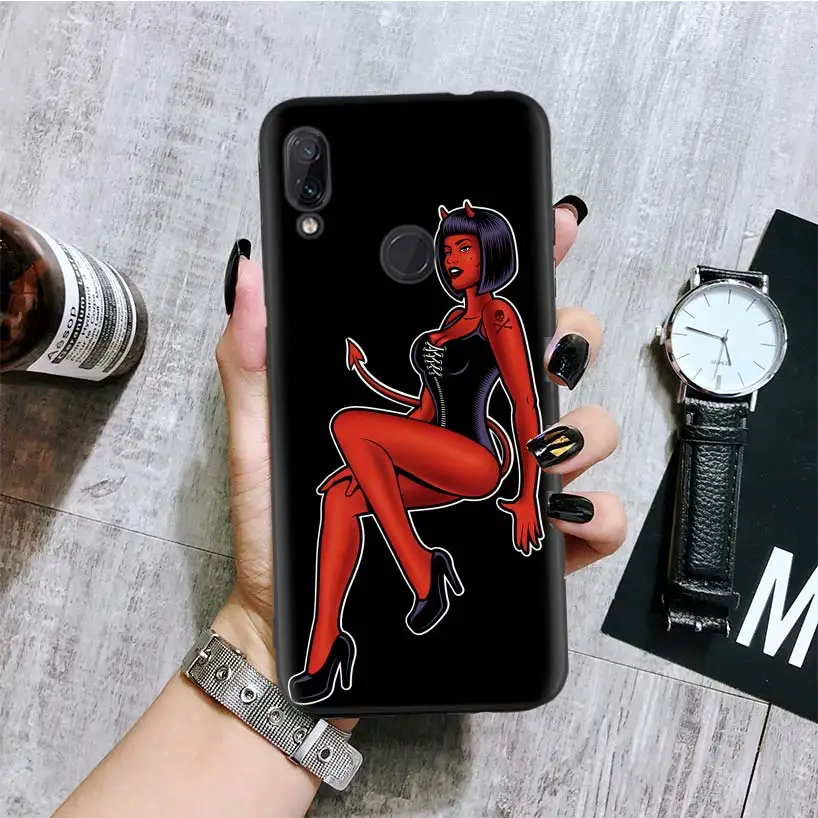 Пух в морском стиле кинозвезды черная крышка чехол для телефона для Xiaomi Redmi Note фотоаппаратов моментальной печати 8 7 7S 7A 6 S2 GO K20 Pro 6A mi 6X 5X A1 CC 9 8 Coque