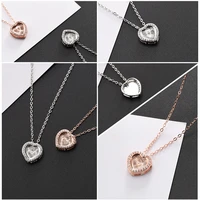 s925 metal new item phantom love heart clavicle chain female four leaf clasp necklace