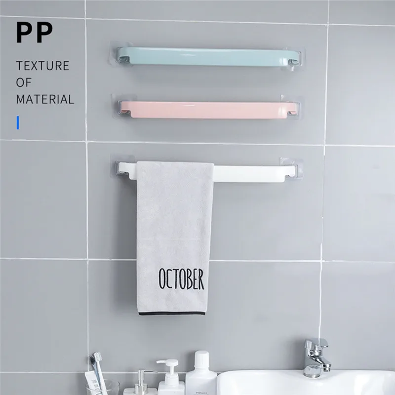 Вешалка для полотенец ванной комнаты без перфорации настенный держатель