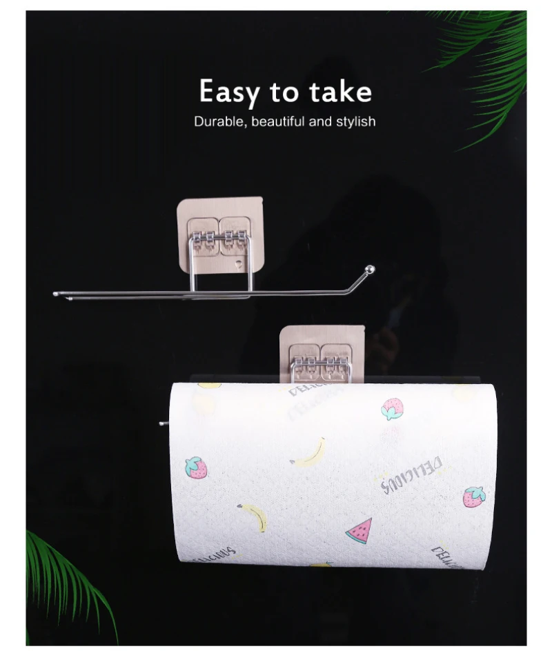 

Towel Rack Hanging Holder Bathroom Organizer Kitchen Cabinet Cupboard Hanger Towel Sponge Holder Storage Rack Home