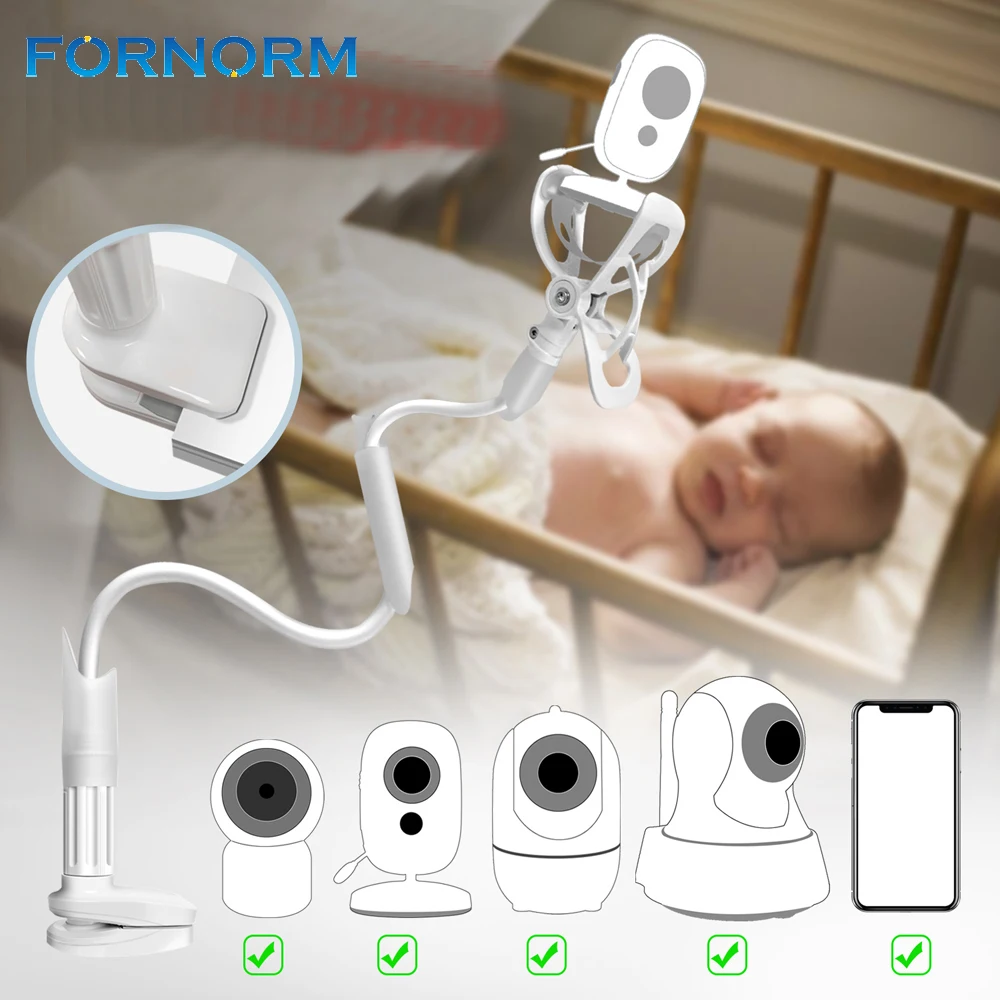 bracket cradle long arm multifunction adjustable baby monitor mount camera for shelf 2021 universal phone holder stand bed lazy free global shipping