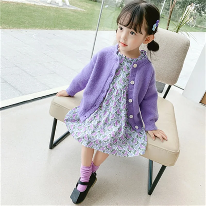 

Girls' autumn clothes 2021 new products baby girl kids sweater dress two-piece fashion clothes